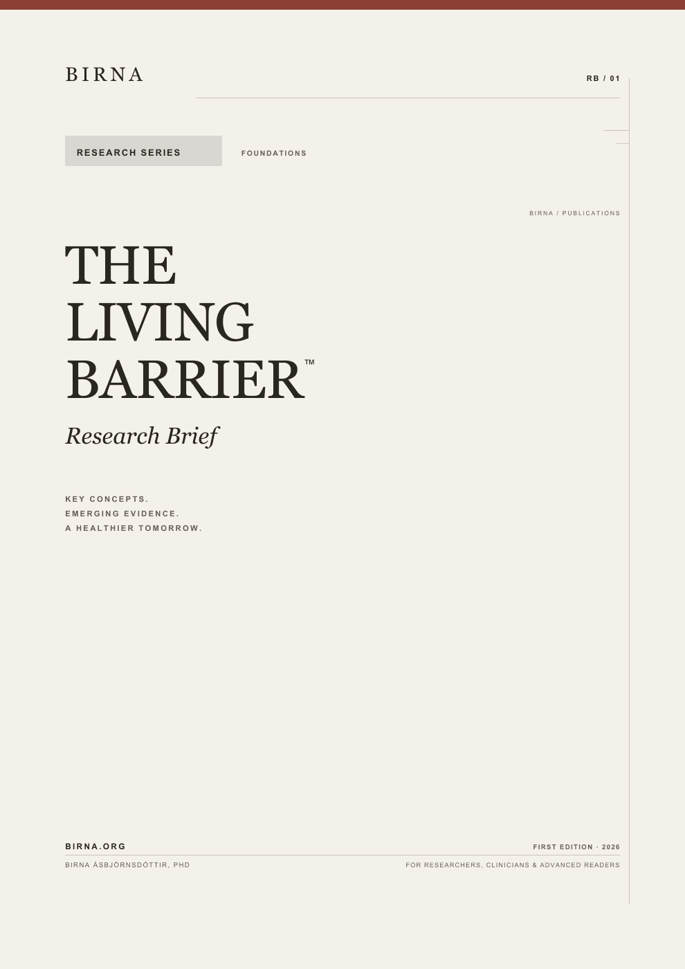 Cover of The Living Barrier™ Research Brief